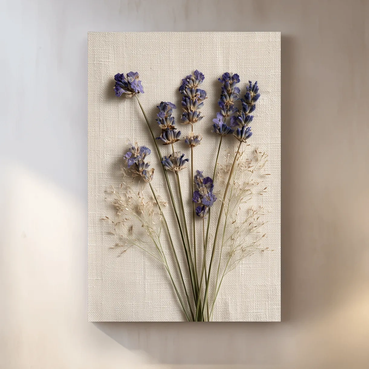 Pressed Coastal Lavender Flowers - Minimalist Photographic Botanical Wall Art