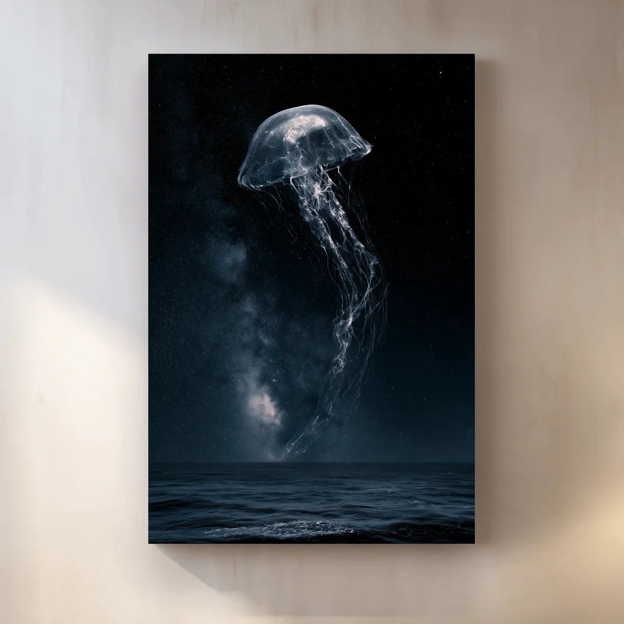 Surreal Jellyfish Double Exposure - Photographic Marine Life Wall Art