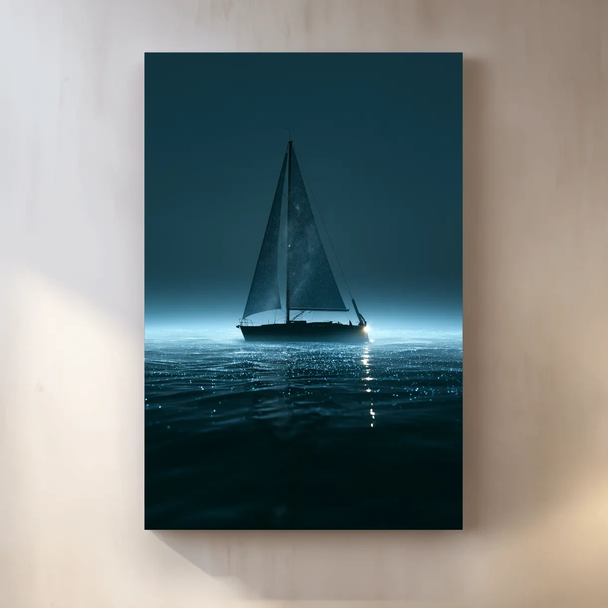 Surreal Sailboat Double Exposure - Photographic Ocean Wall Art