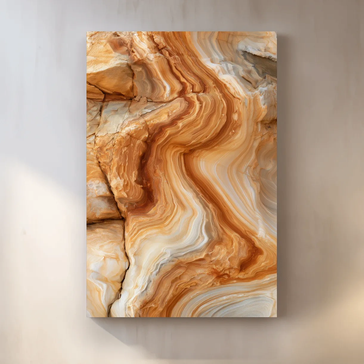 Layered Sandstone Strata - Abstract Natural Stone Wall Art