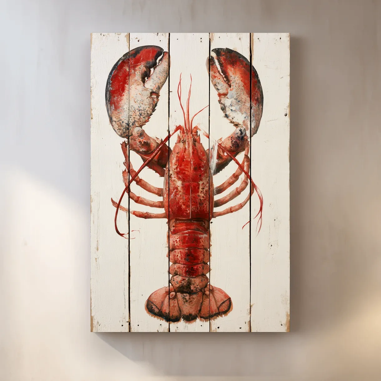 Rustic Lobster Painting - Coastal Wall Art