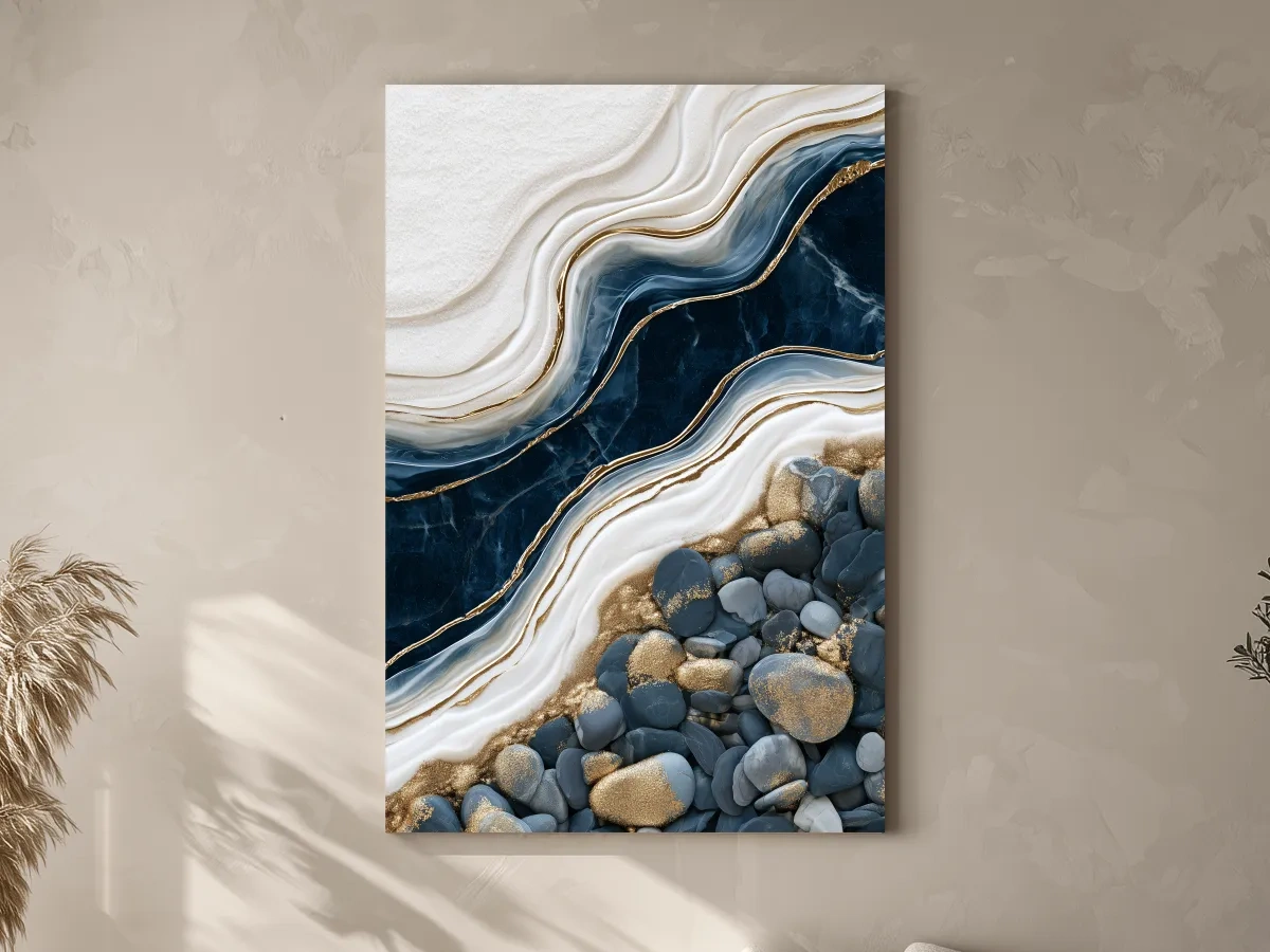 Agate Pebble River Design - Abstract Natural Wall Art
