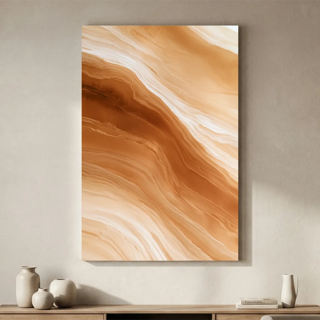 Abstract Sand Dune Watercolour - Boho Desert Wall Art