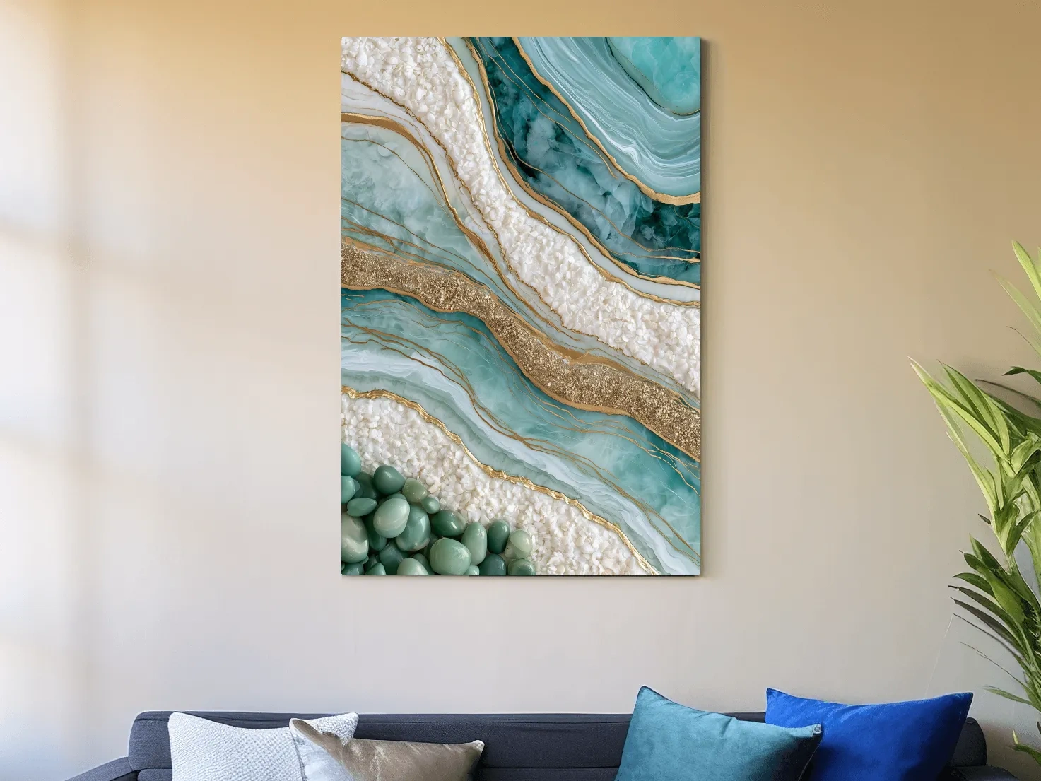 Agate Crystal Quartz Geode Design - Abstract Natural Elements Wall Art