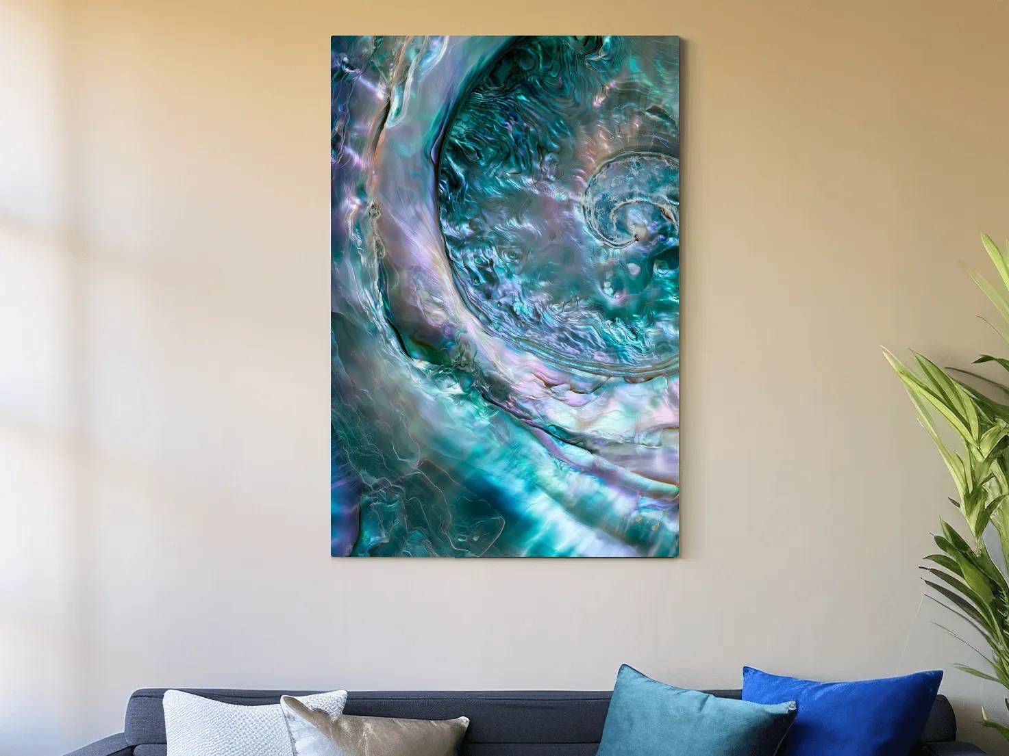Iridescent Abalone Shell Abstract - Natural Organic Wall Art