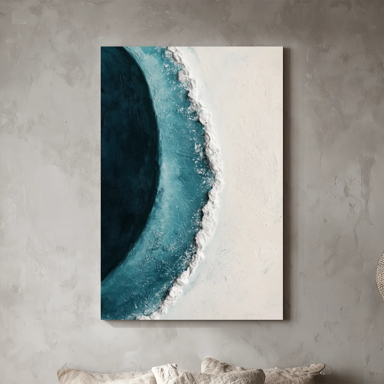 Abstract Ocean Wave Painting - Coastal Wall Art