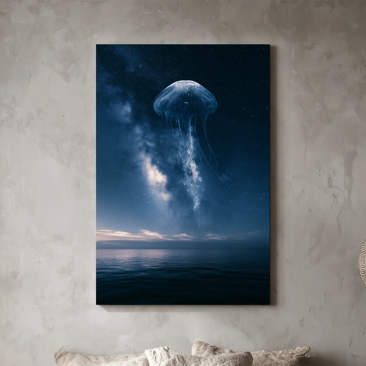 Surreal Jellyfish Double Exposure - Photographic Ocean Wall Art