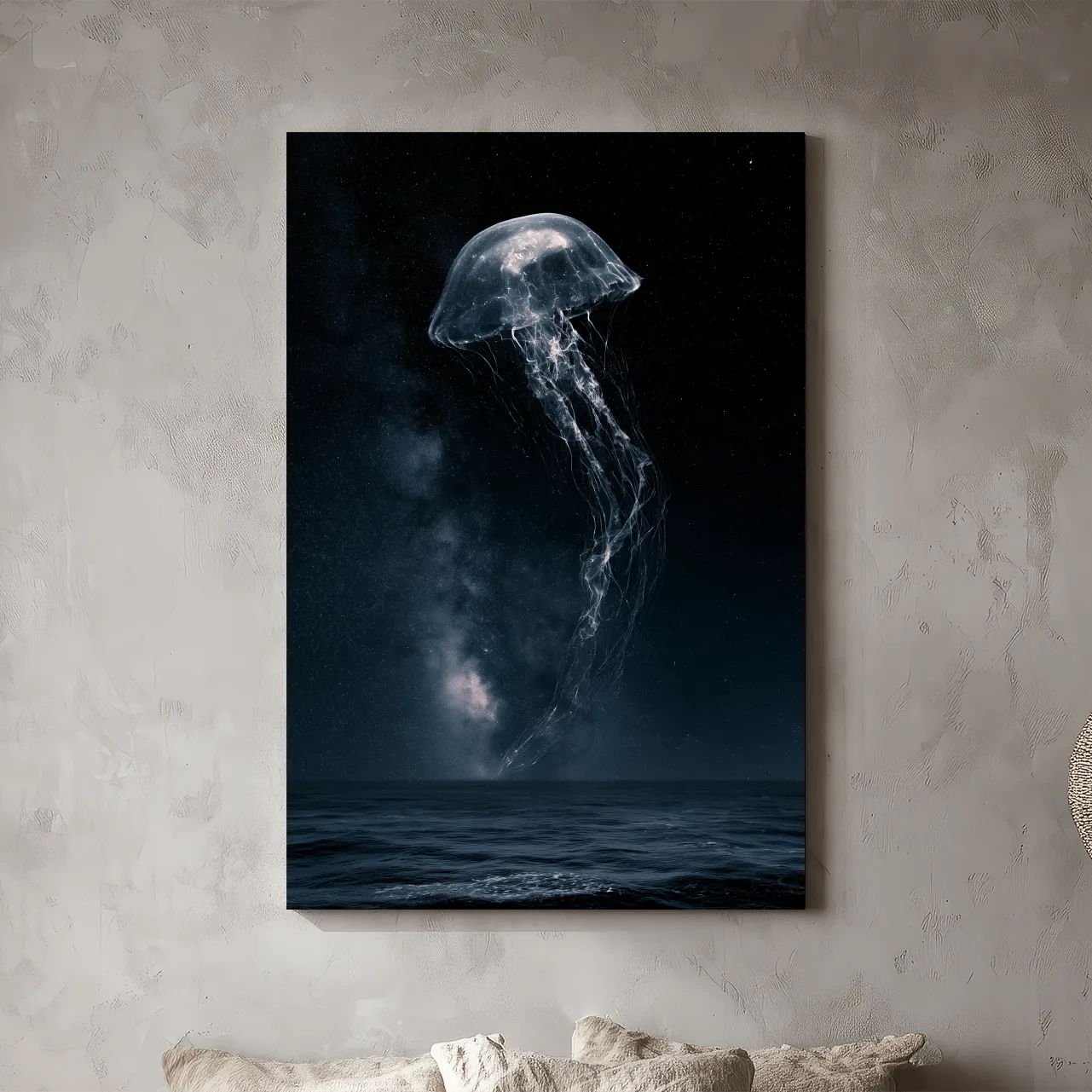 Surreal Jellyfish Double Exposure - Photographic Marine Life Wall Art