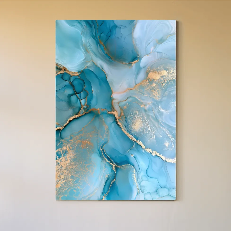 Surreal Coral Formations - Gold Mineral Wall Art