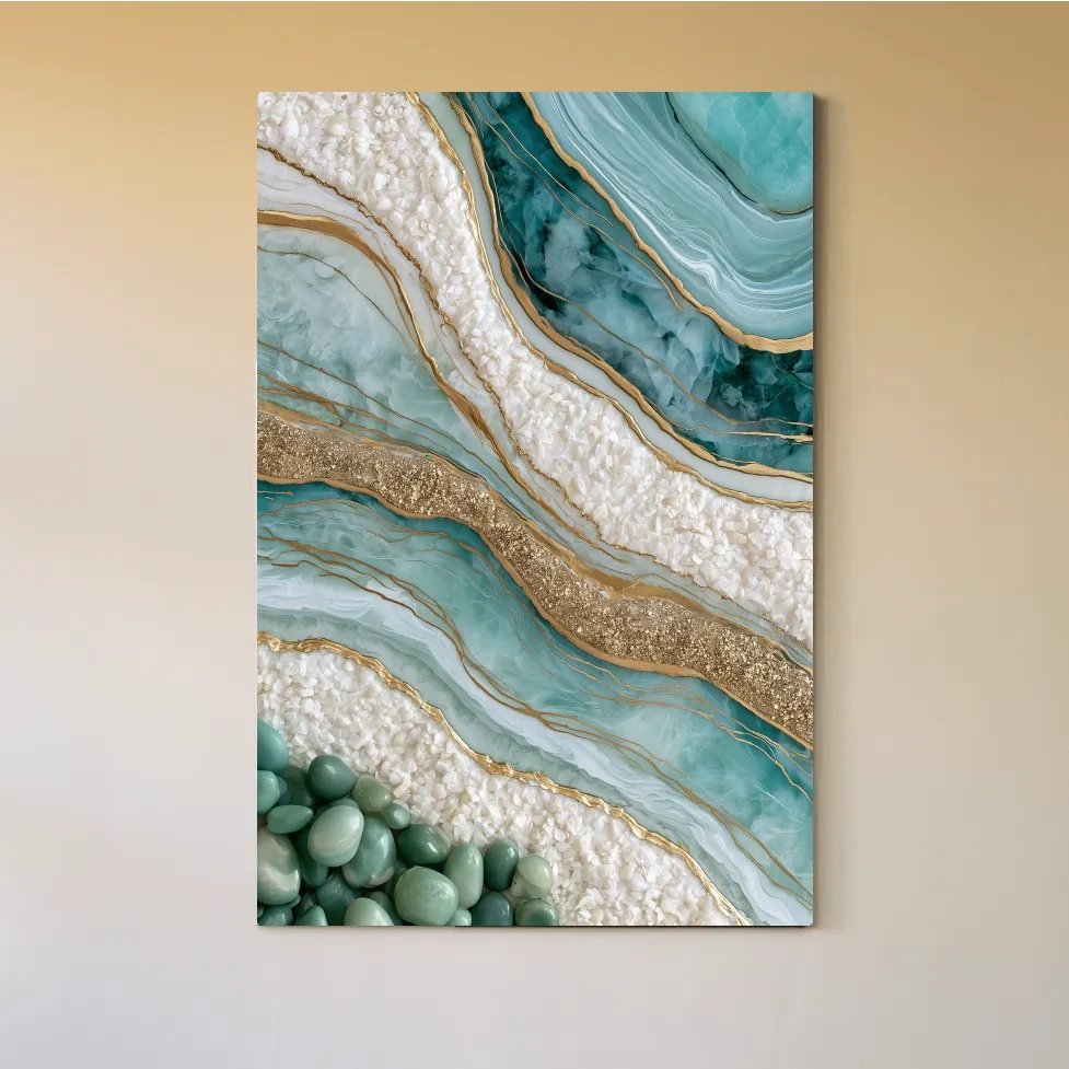 Agate Crystal Quartz Geode Design - Abstract Natural Elements Wall Art