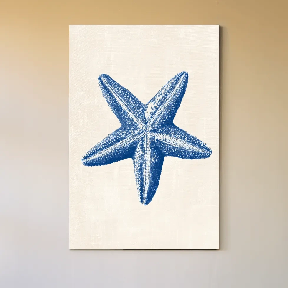 Hamptons Starfish Illustration - Minimalist Coastal Wall Art