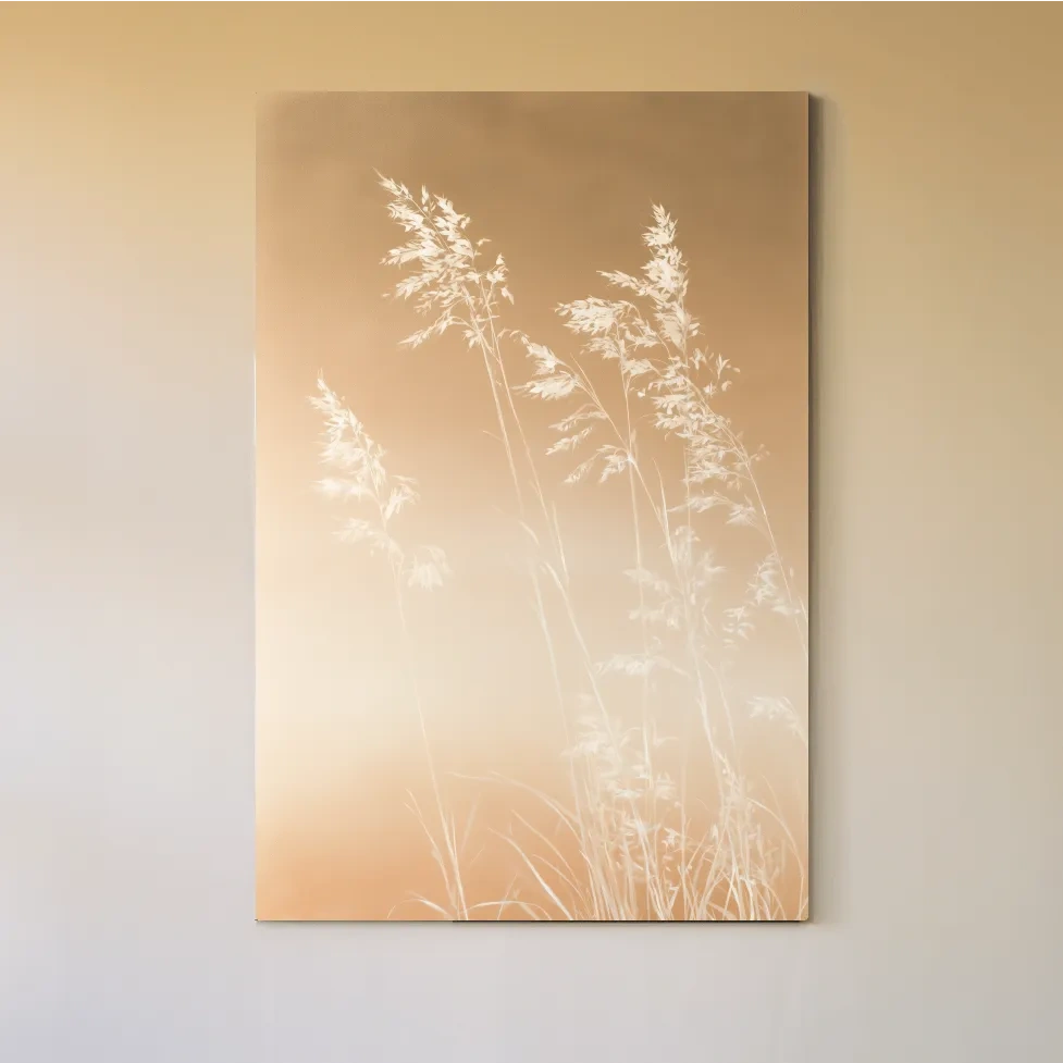 Surreal Boho Seagrass Silhouette - Botanical Illustration Wall Art