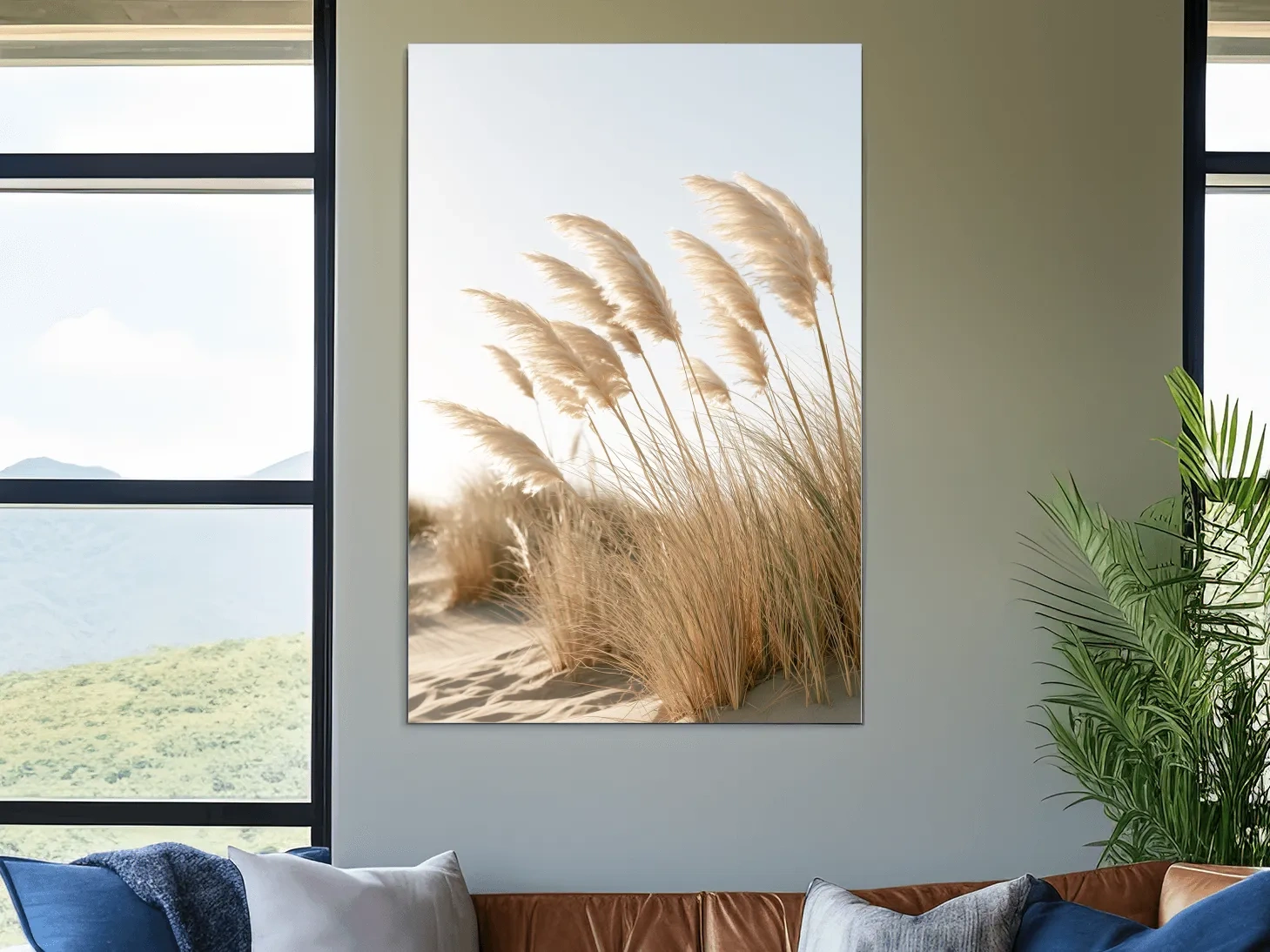 Boho Pampas Grass Dunes - Photographic Botanical Wall Art