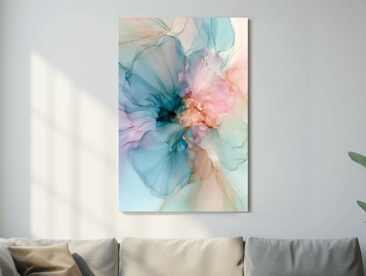 Abstract Alcohol Ink Coral Formation - Coastal Wall Art