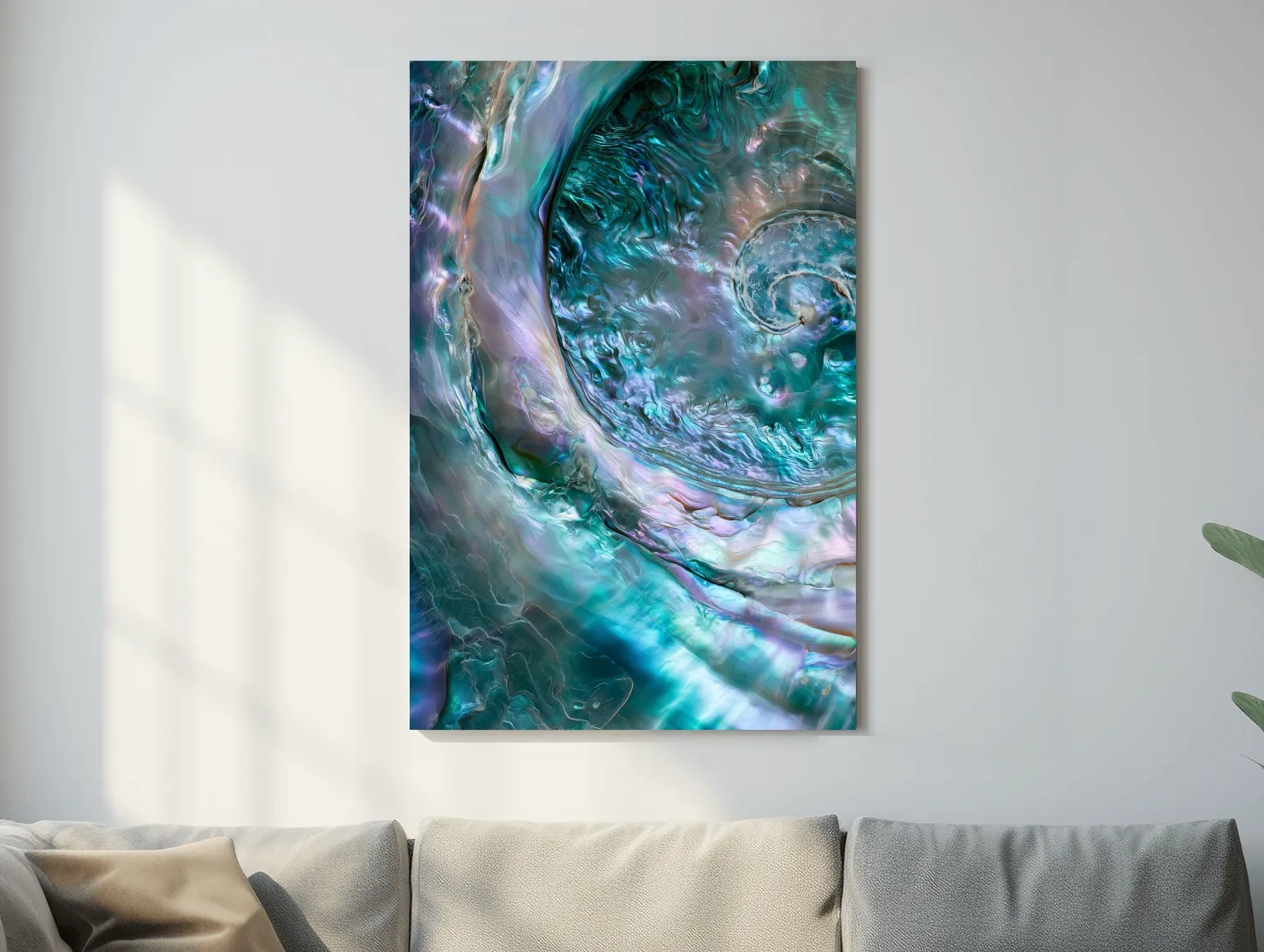 Iridescent Abalone Shell Abstract - Natural Organic Wall Art