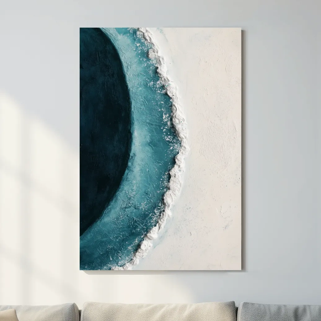 Abstract Ocean Wave Painting - Coastal Wall Art