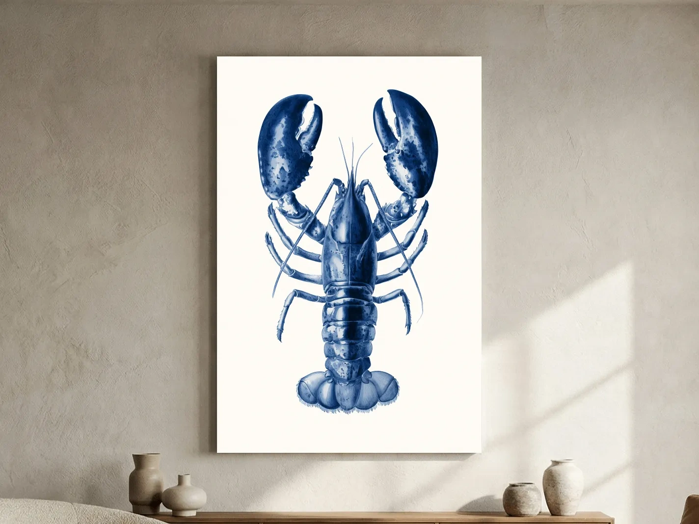 Minimalist Lobster Watercolour - Hamptons Marine Life Wall Art