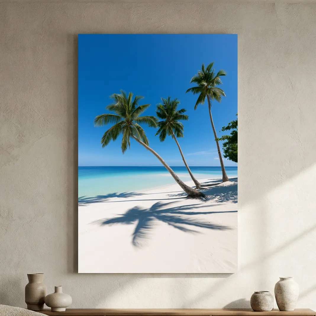 Tropical Palm Beach Landscape - Photographic Paradise Wall Art
