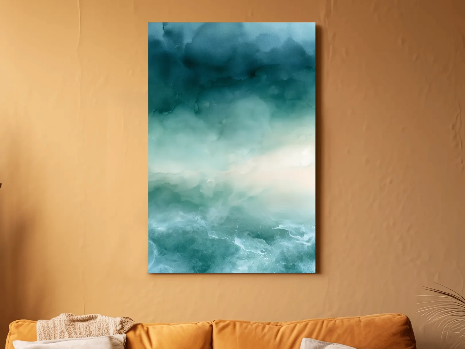 Stormy Ocean Watercolour - Abstract Wave Wall Art