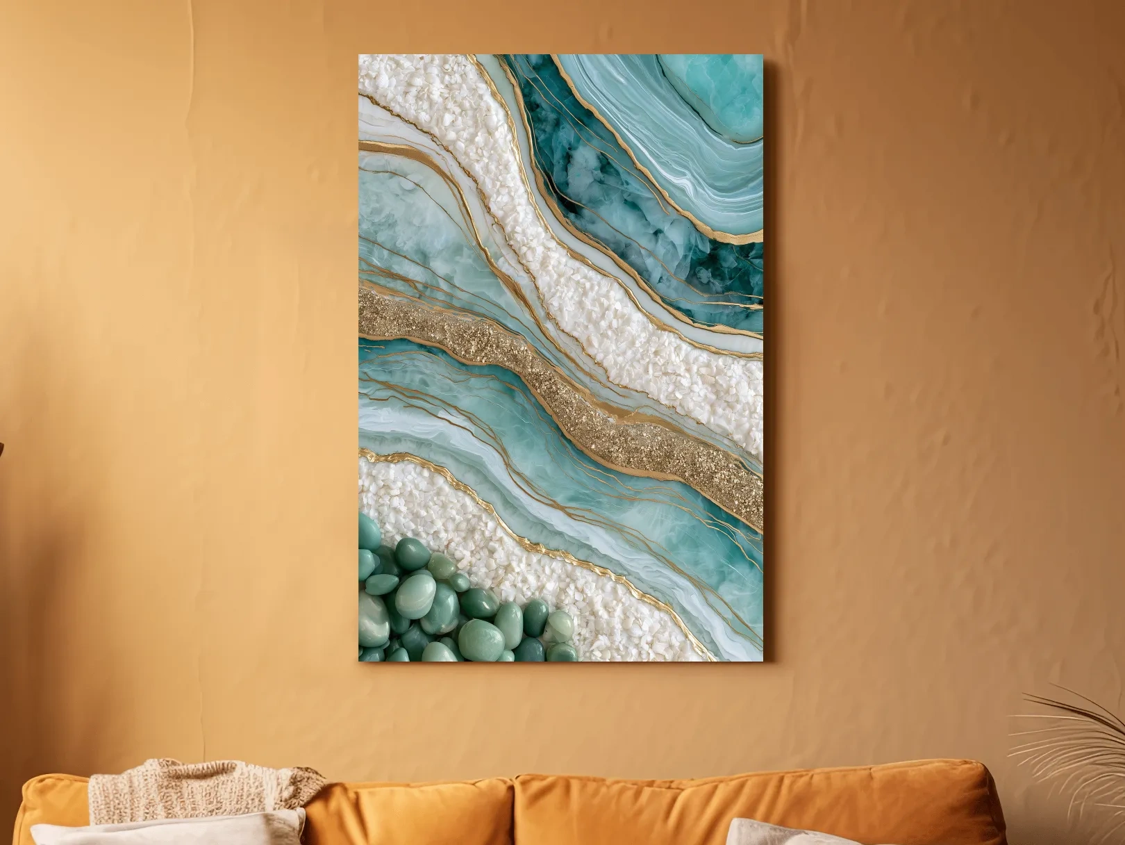 Agate Crystal Quartz Geode Design - Abstract Natural Elements Wall Art