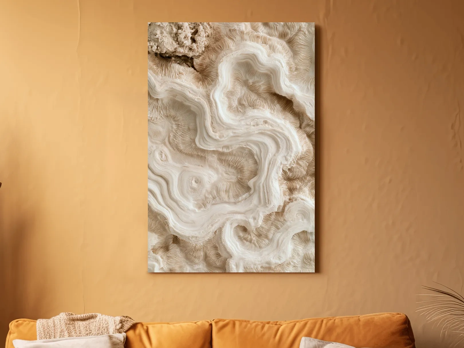 Petrified Brain Coral Macro - Abstract Natural Texture Wall Art