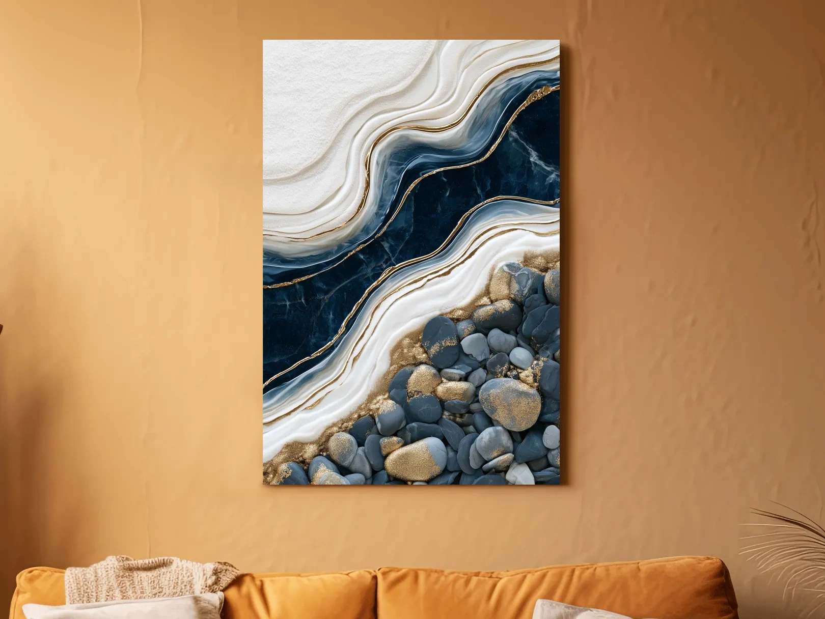 Agate Pebble River Design - Abstract Natural Wall Art