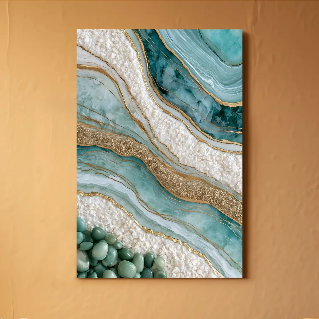 Agate Crystal Quartz Geode Design - Abstract Natural Elements Wall Art