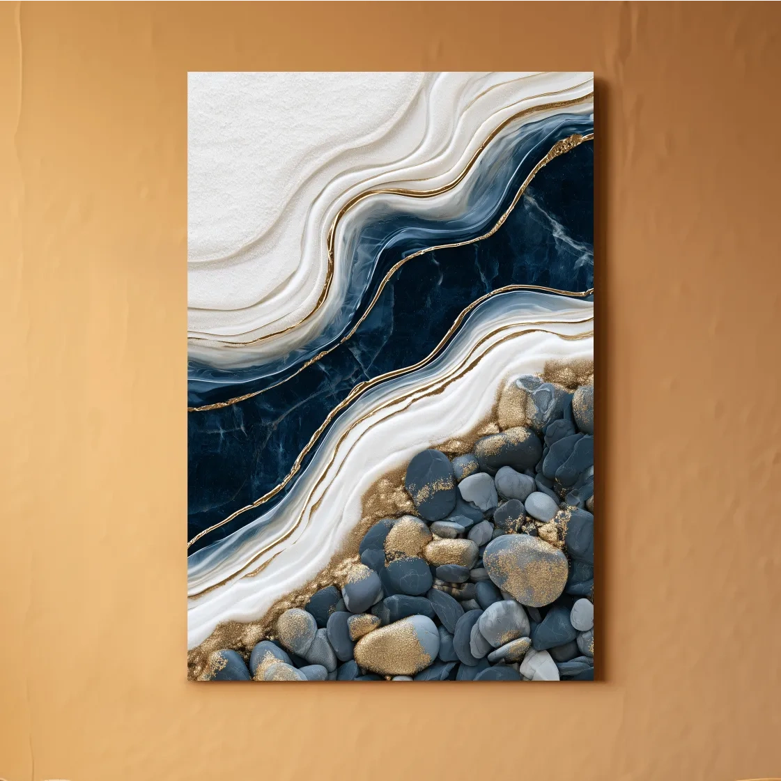 Agate Pebble River Design - Abstract Natural Wall Art