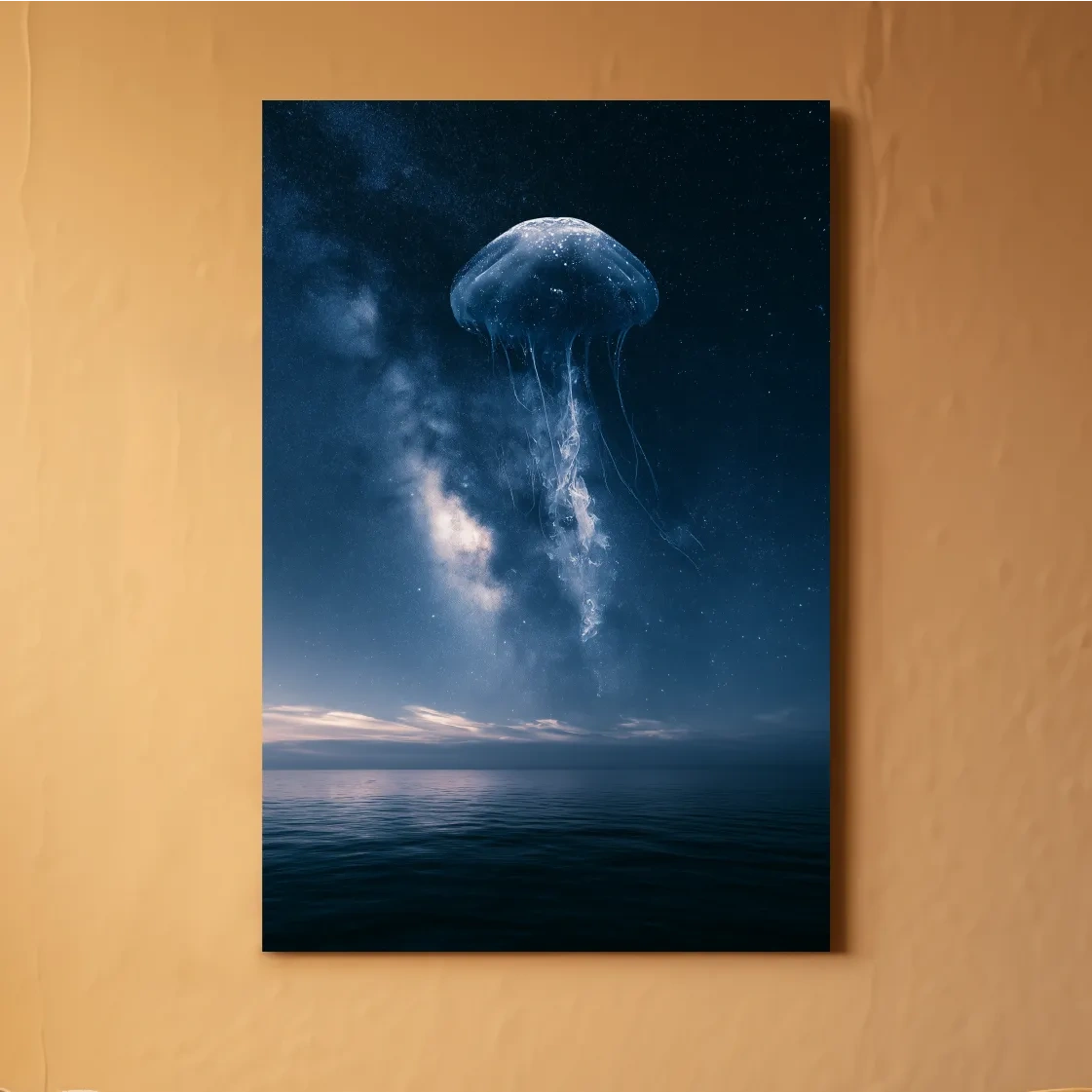 Surreal Jellyfish Double Exposure - Photographic Ocean Wall Art