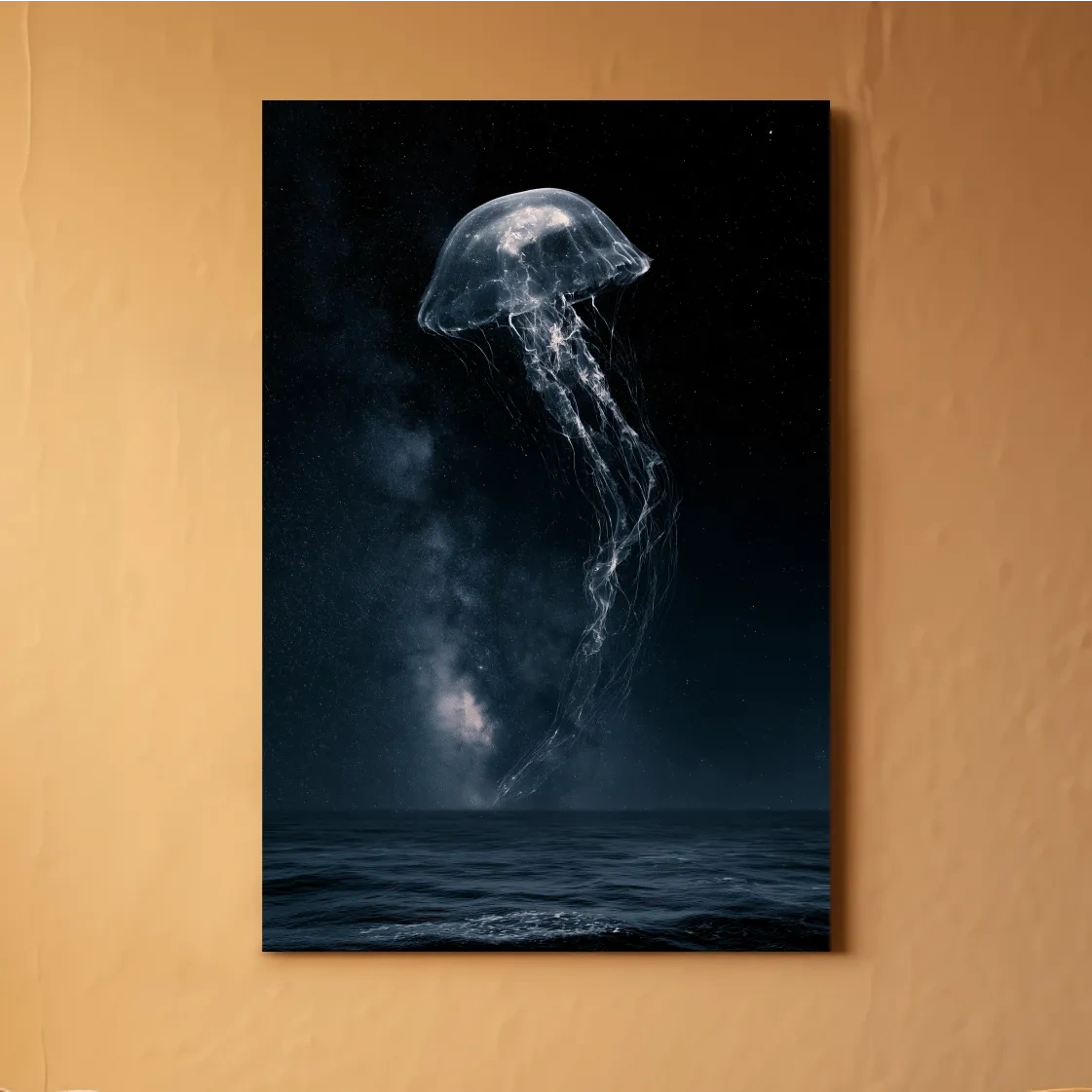 Surreal Jellyfish Double Exposure - Photographic Marine Life Wall Art