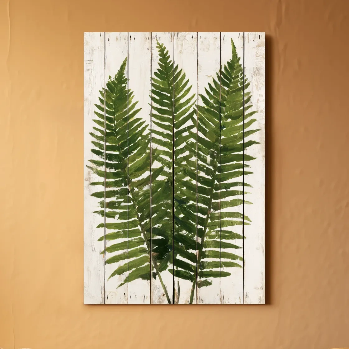 Tropical Fern Botanical Painting - Rustic Coastal Wall Art