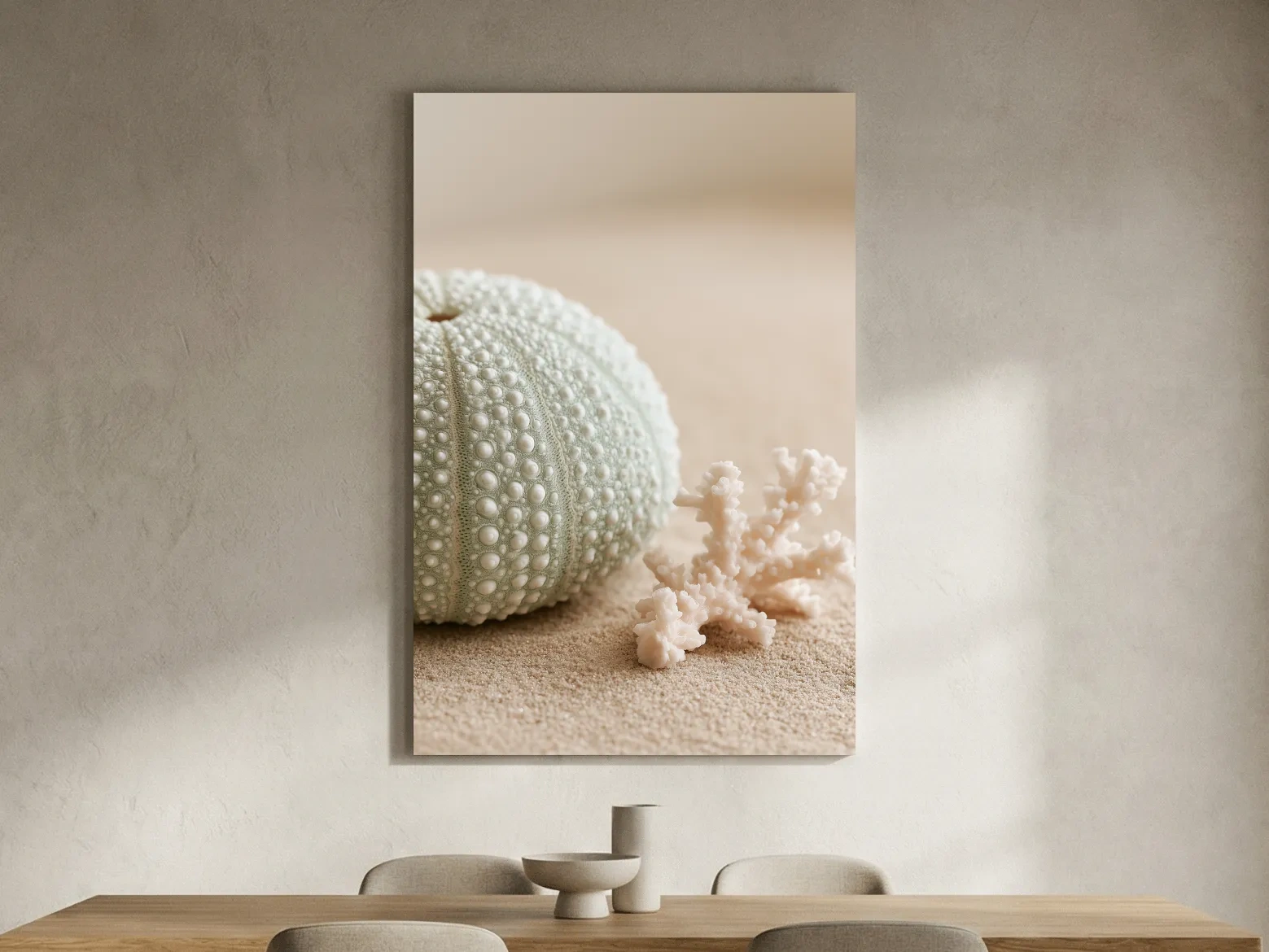 Sea Urchin Shell and Coral - Photographic Coastal Wall Art