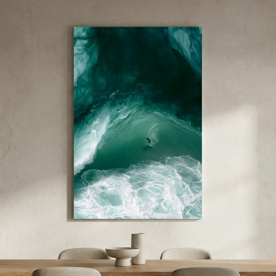 Surreal Ocean Wave Surfer - Photographic Wall Art