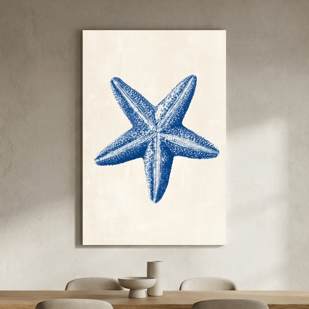Hamptons Starfish Illustration - Minimalist Coastal Wall Art