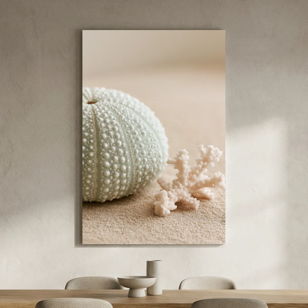 Sea Urchin Shell and Coral - Photographic Coastal Wall Art