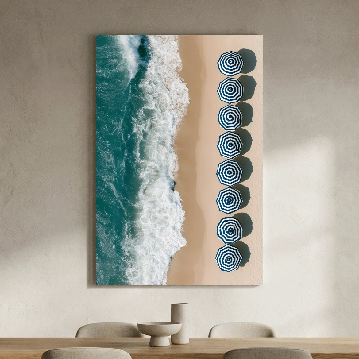 Aerial Beach Umbrellas - Photographic Art