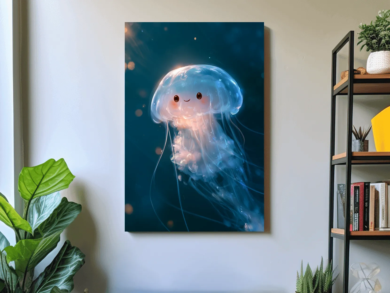 Cute Baby Jellyfish Illustration - Underwater Nursery Marine Life Art