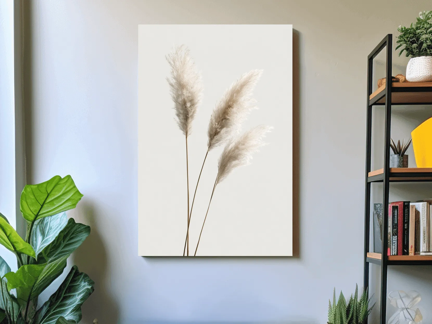 Minimalist Pampas Grass Illustration - Boho Botanical Wall Art