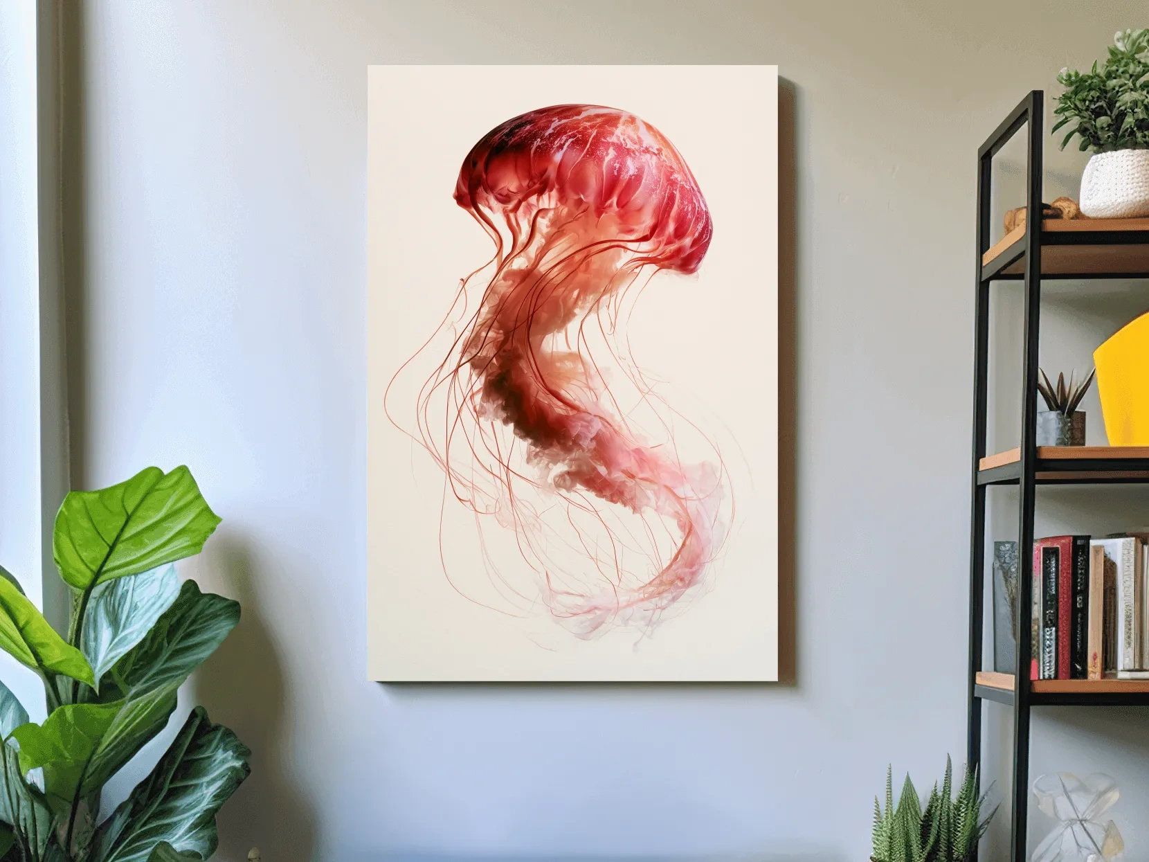 Minimalist Jellyfish Illustration - Marine Life Wall Art