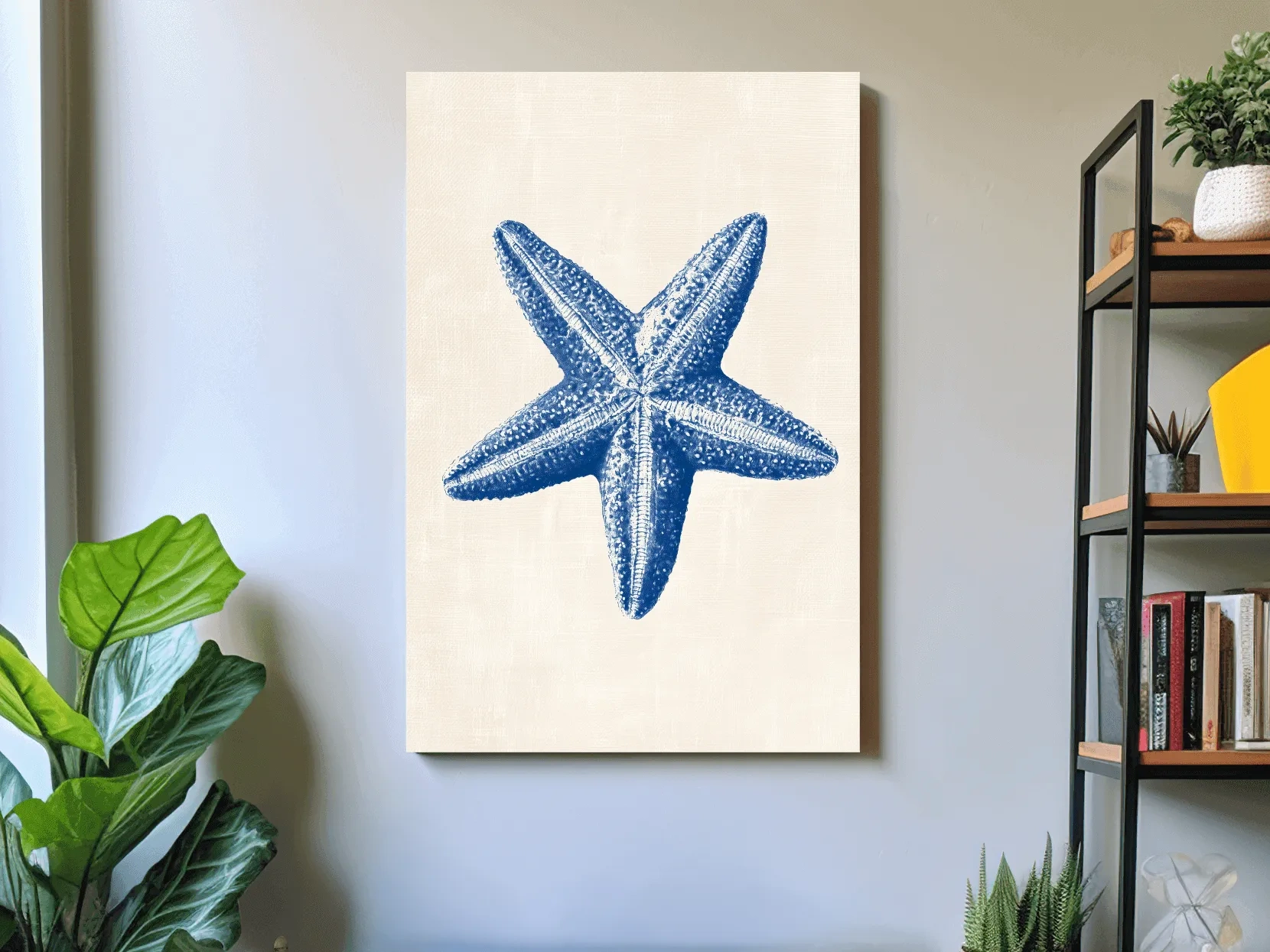 Hamptons Starfish Illustration - Minimalist Coastal Wall Art