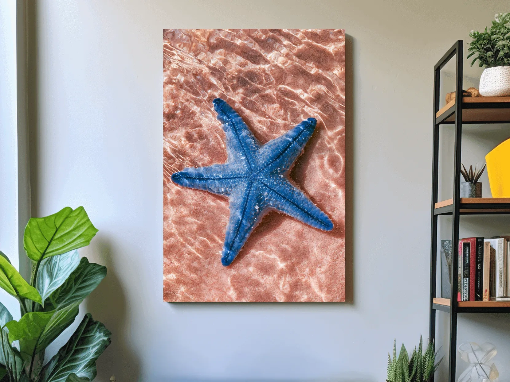 Minimalist Starfish Underwater View - Photographic Marine Life Wall Art