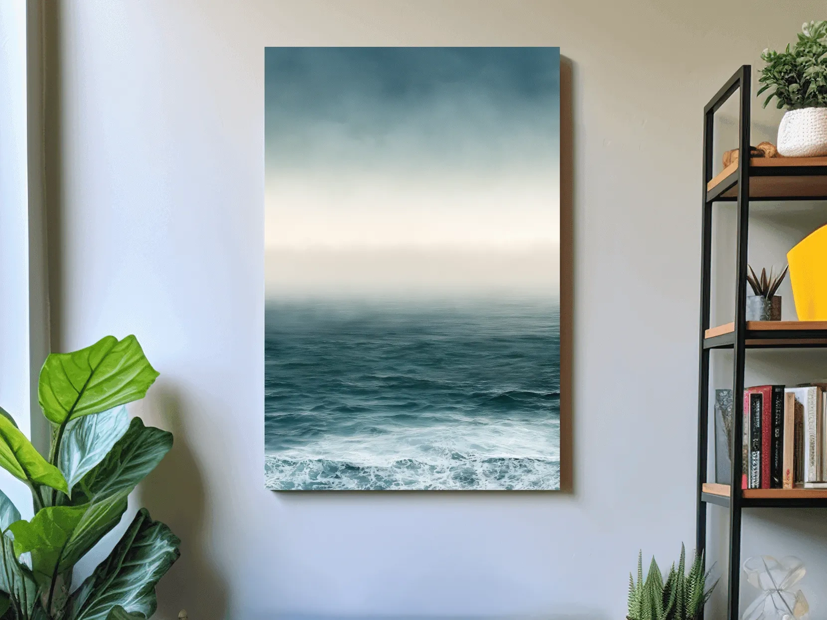 Misty Minimalist Ocean Horizon - Photographic Wall Art
