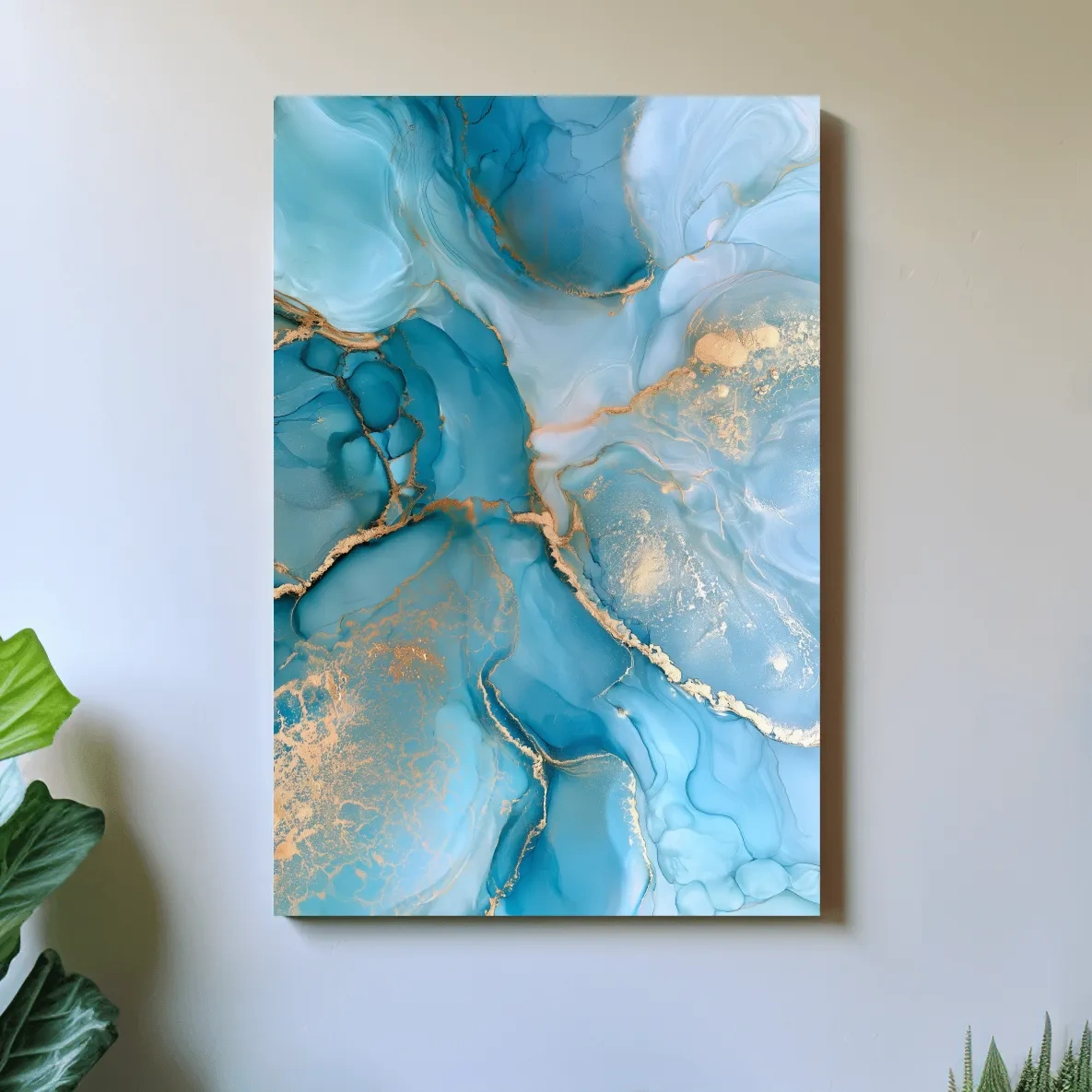 Surreal Coral Formations - Gold Mineral Wall Art