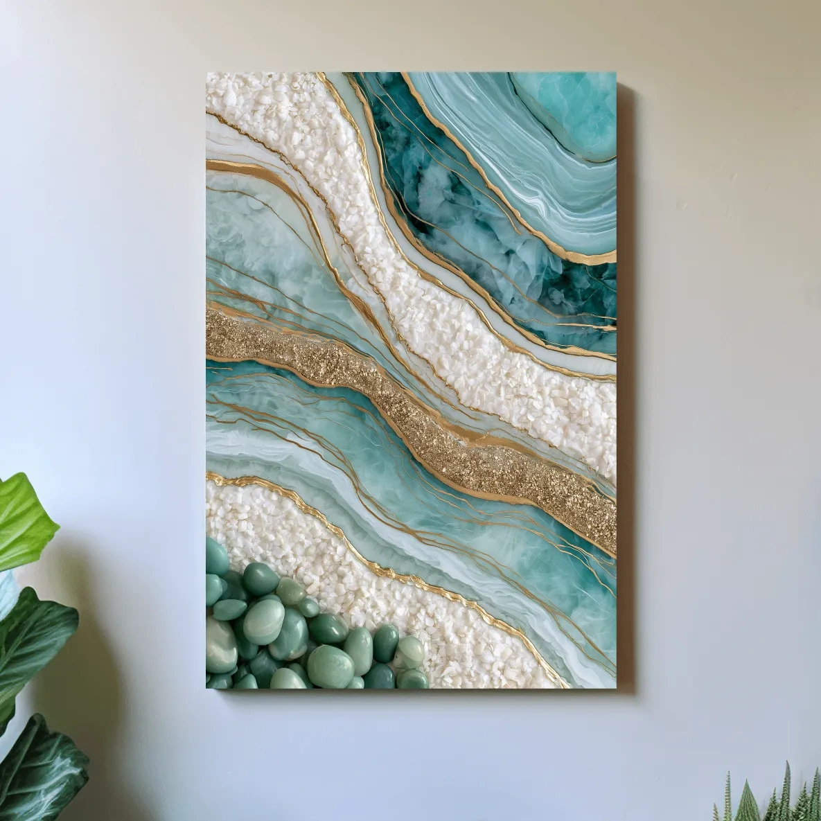 Agate Crystal Quartz Geode Design - Abstract Natural Elements Wall Art