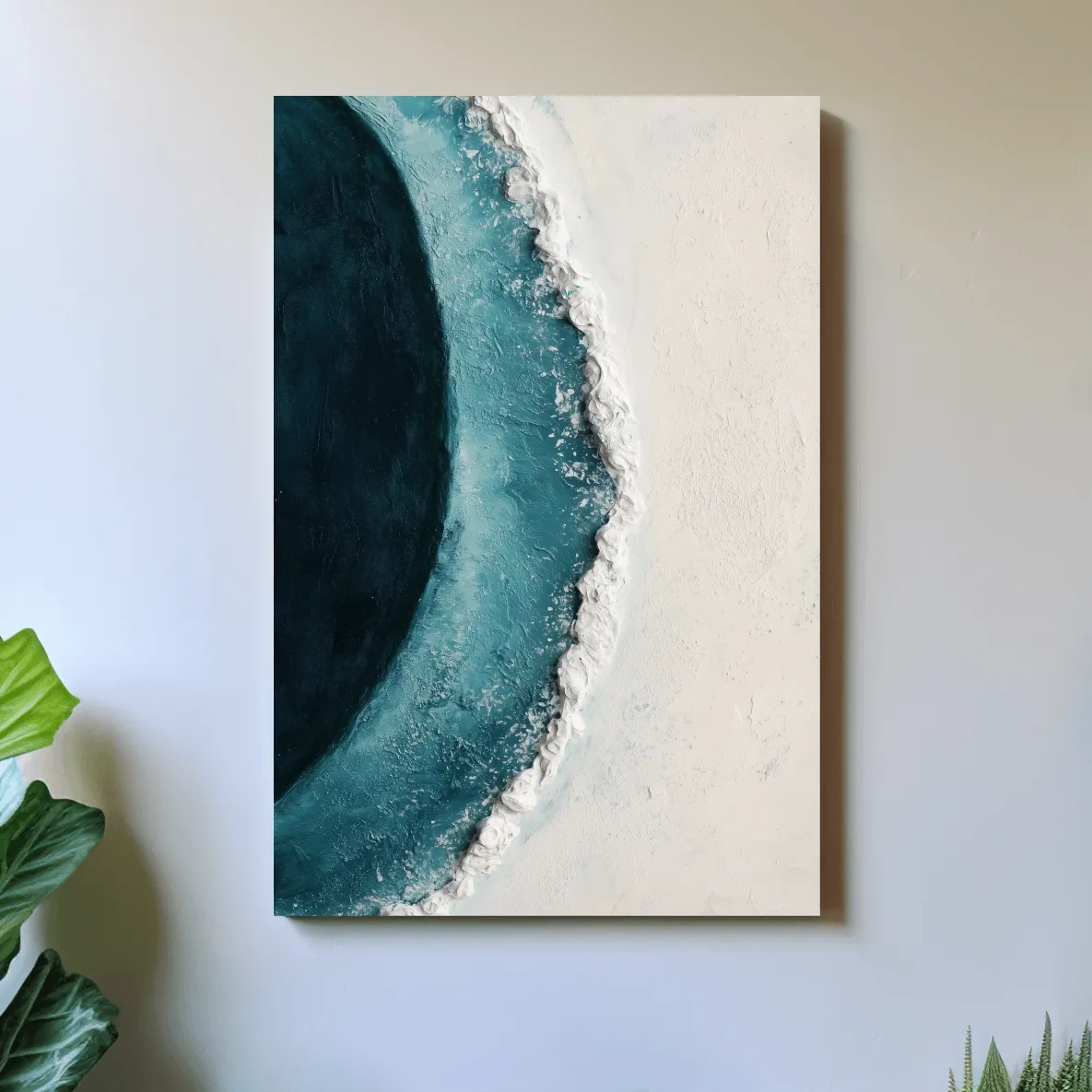 Abstract Ocean Wave Painting - Coastal Wall Art