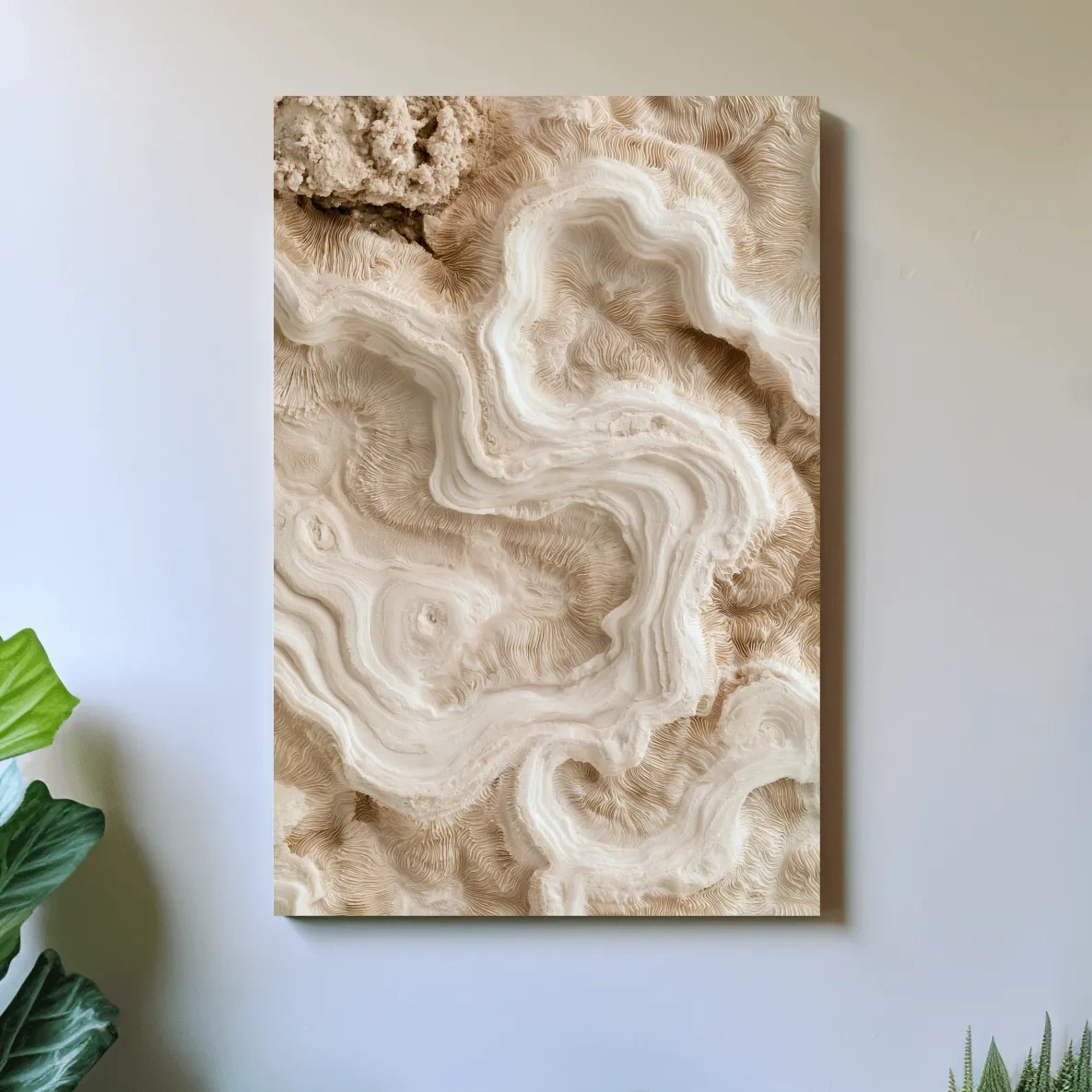 Petrified Brain Coral Macro - Abstract Natural Texture Wall Art