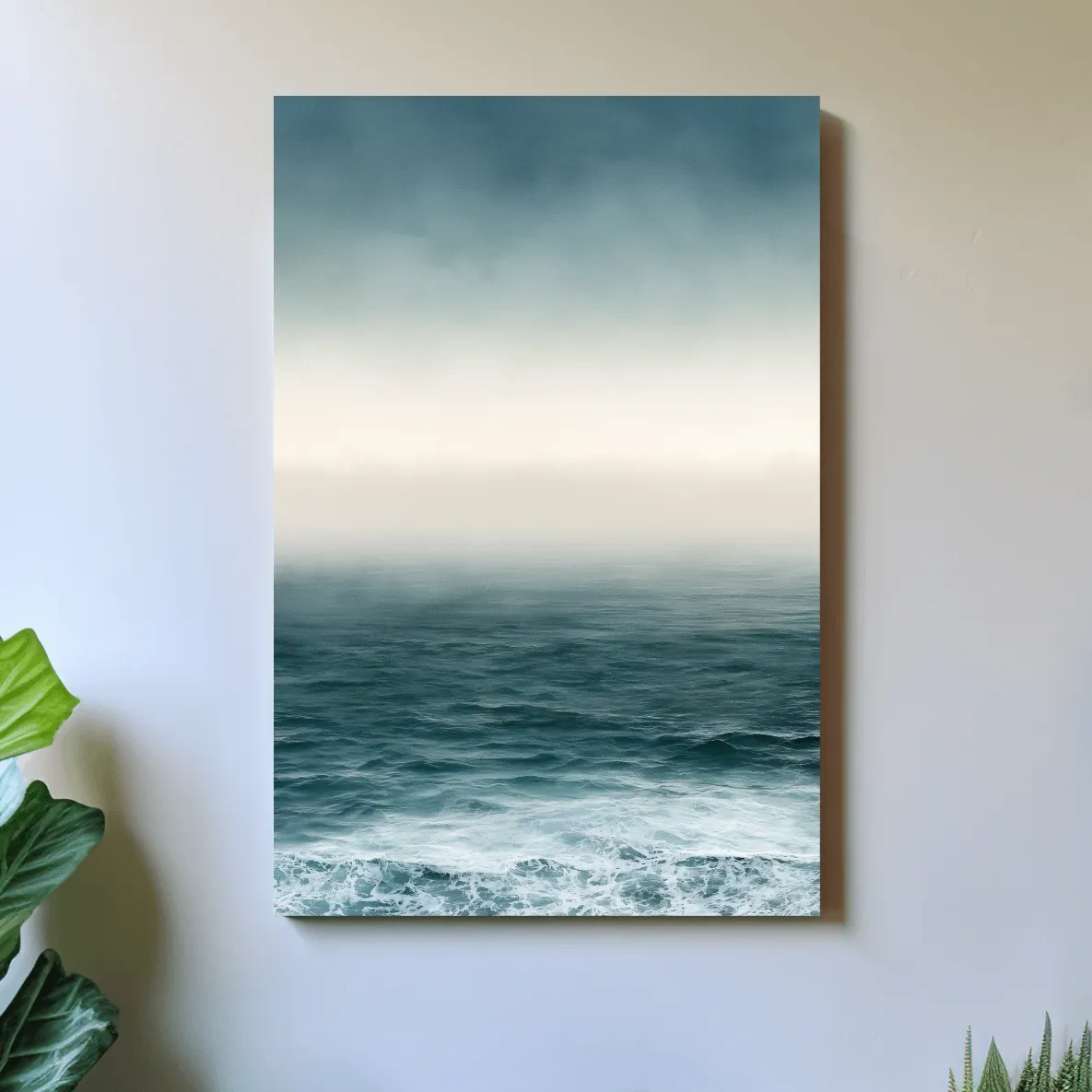 Misty Minimalist Ocean Horizon - Photographic Wall Art