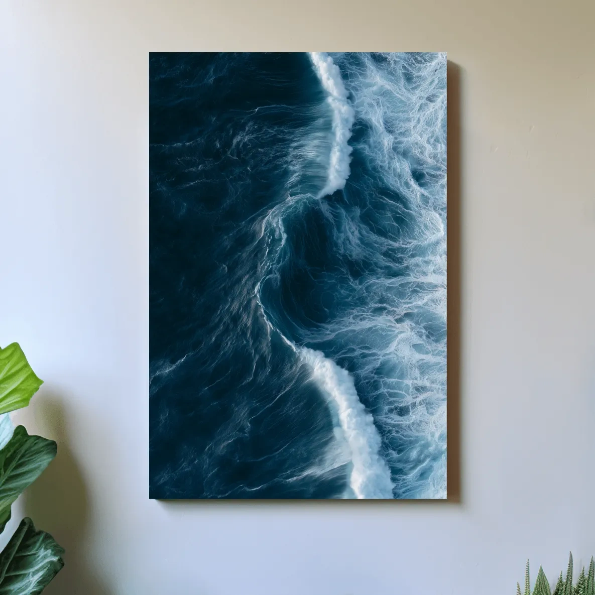 Aerial Crashing Waves - Abstract Photographic Ocean Wall Art