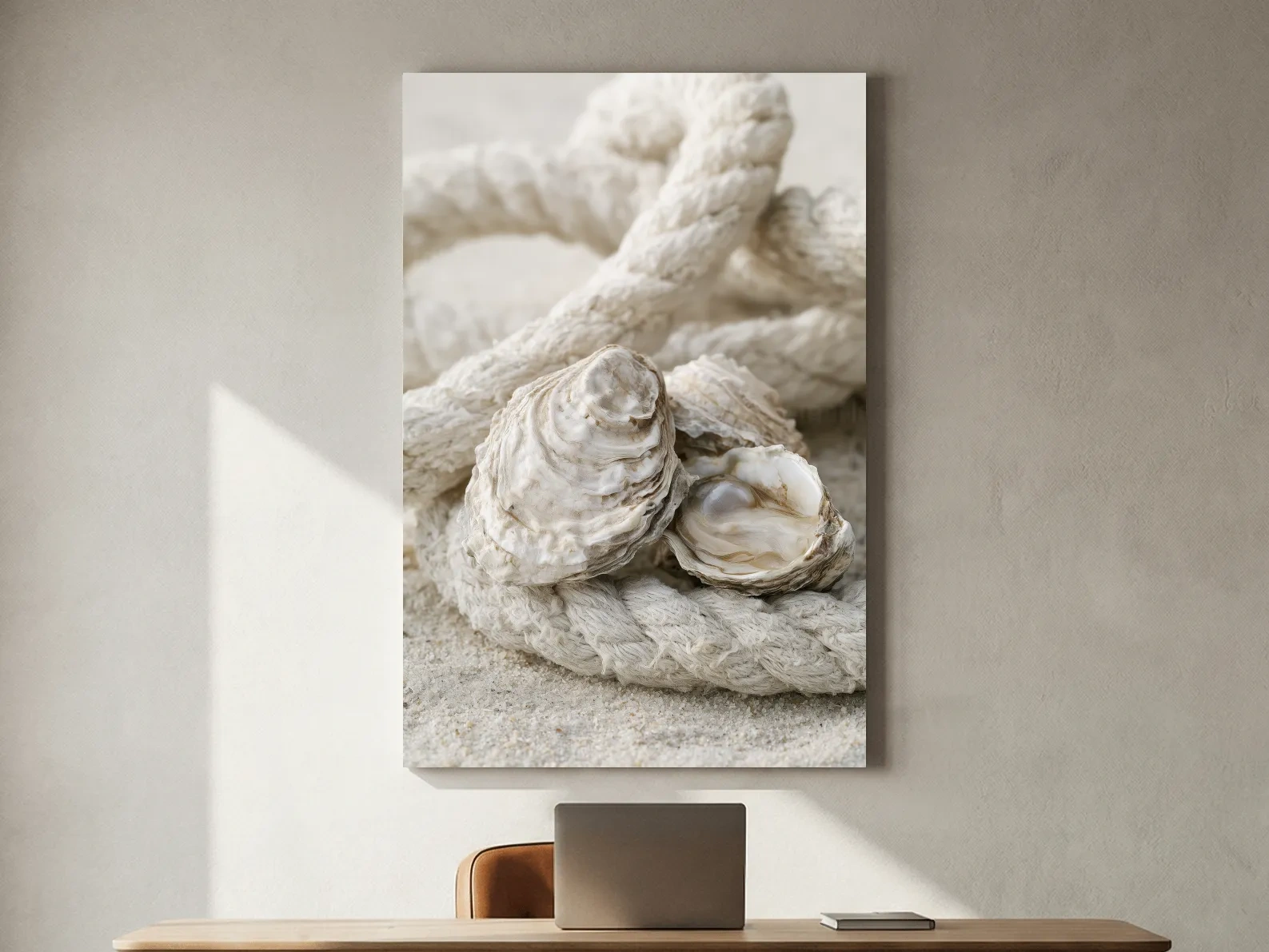 Rustic Oyster Shell Still Life - Coastal Photographic Wall Art