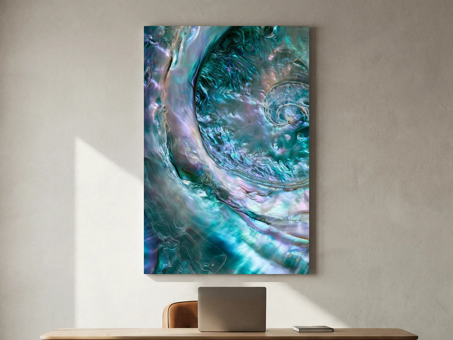 Iridescent Abalone Shell Abstract - Natural Organic Wall Art